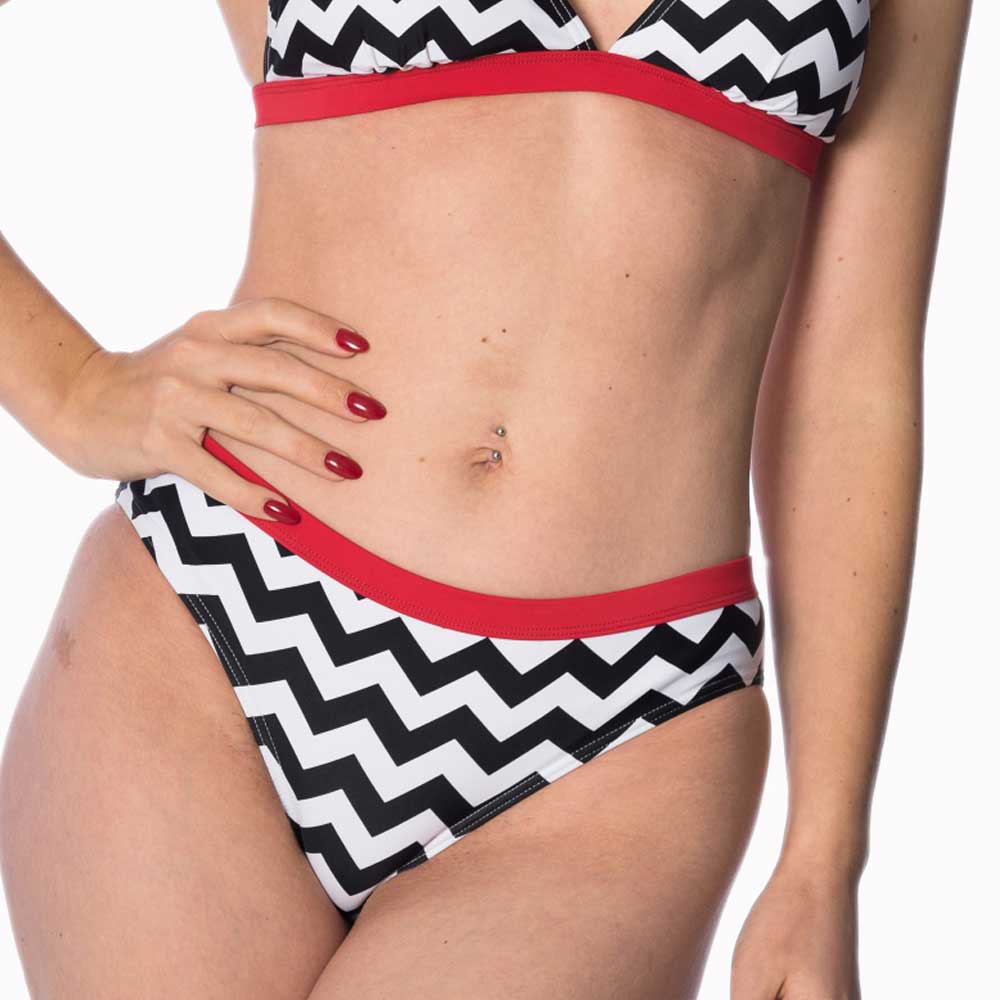 Banned - BLACK COFFEE Bikini bottom - Black/White